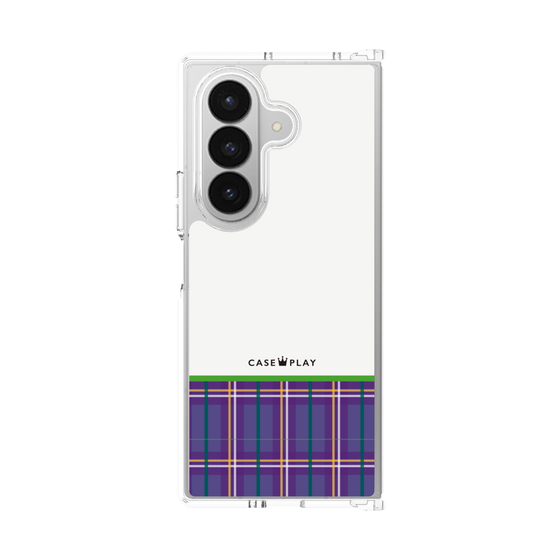 Clear Case［ CASEPLAY Tartan Check - Purple ］