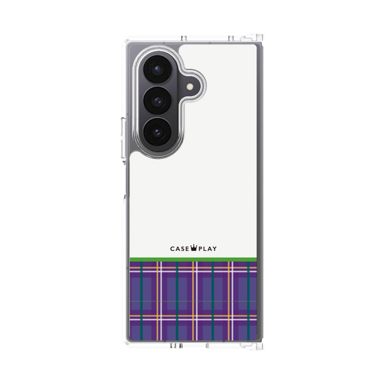 Clear Case［ CASEPLAY Tartan Check - Purple ］