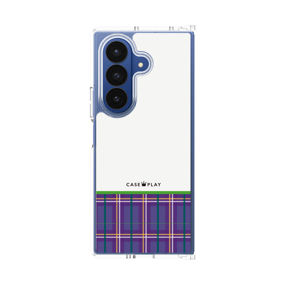 Clear Case［ CASEPLAY Tartan Check - Purple ］