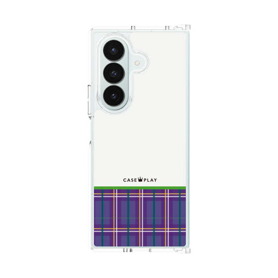 Clear Case［ CASEPLAY Tartan Check - Purple ］
