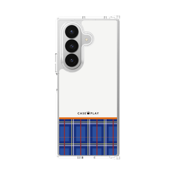Clear Case［ CASEPLAY Tartan Check - Blue ］
