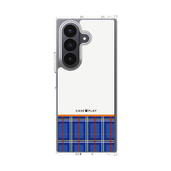 Clear Case［ CASEPLAY Tartan Check - Blue ］