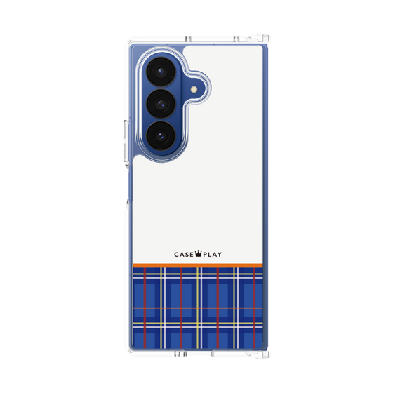 Clear Case［ CASEPLAY Tartan Check - Blue ］
