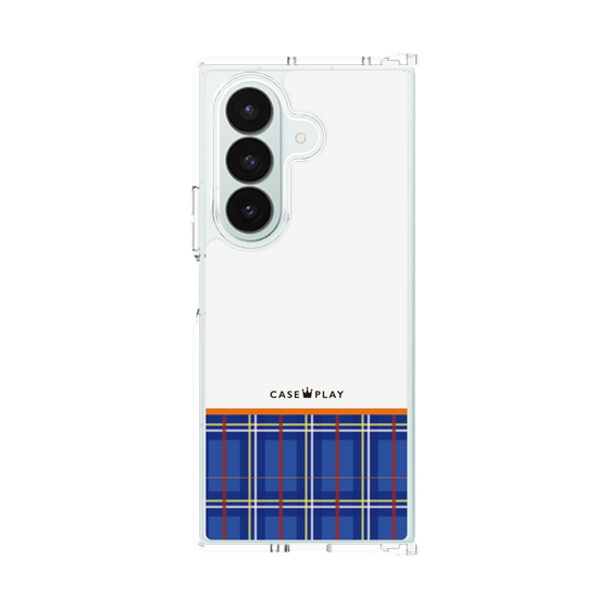 Clear Case［ CASEPLAY Tartan Check - Blue ］