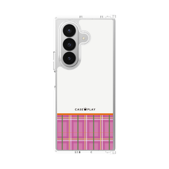 Clear Case［ CASEPLAY Tartan Check - Pink ］