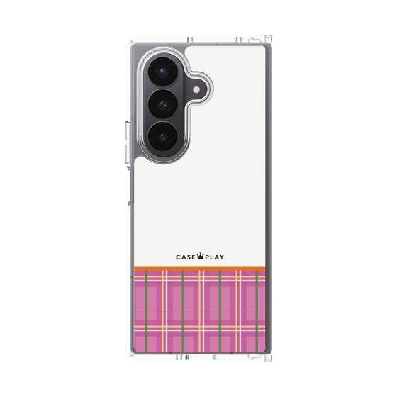 Clear Case［ CASEPLAY Tartan Check - Pink ］