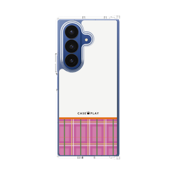 Clear Case［ CASEPLAY Tartan Check - Pink ］