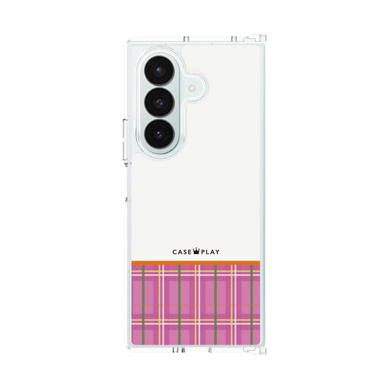 Clear Case［ CASEPLAY Tartan Check - Pink ］