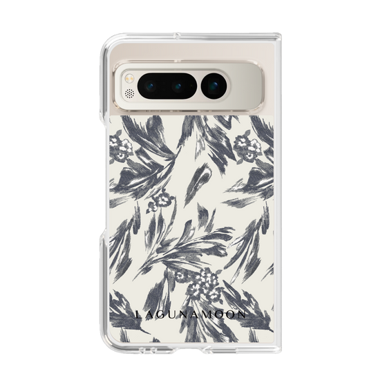 Clear Case［ LAGUNAMOON - BotanicalJacquard - White×Black ］