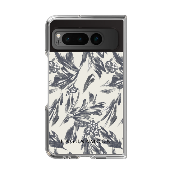 Clear Case［ LAGUNAMOON - BotanicalJacquard - White×Black ］