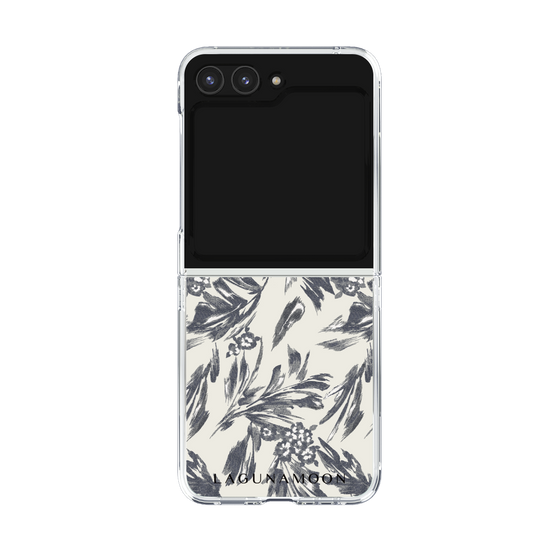 Clear Case［ LAGUNAMOON - BotanicalJacquard - White×Black ］