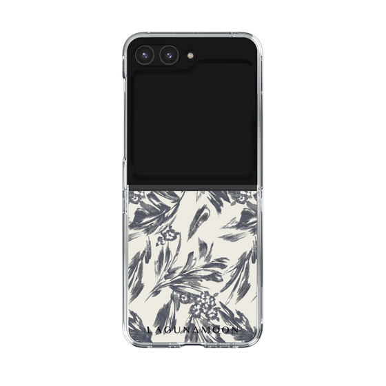 Clear Case［ LAGUNAMOON - BotanicalJacquard - White×Black ］