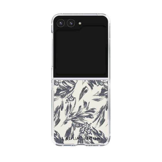Clear Case［ LAGUNAMOON - BotanicalJacquard - White×Black ］