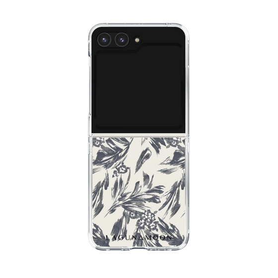Clear Case［ LAGUNAMOON - BotanicalJacquard - White×Black ］
