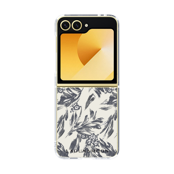 Clear Case［ LAGUNAMOON - BotanicalJacquard - White×Black ］