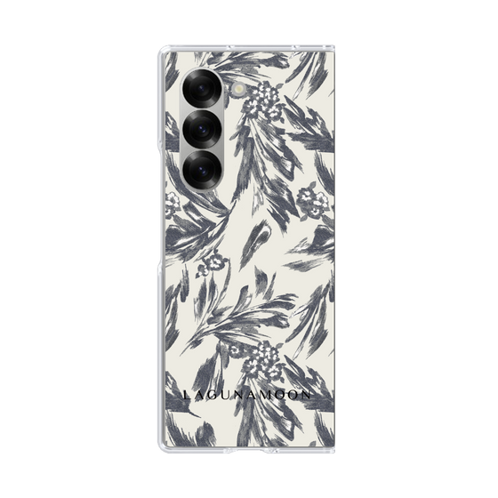 Clear Case［ LAGUNAMOON - BotanicalJacquard - White×Black ］