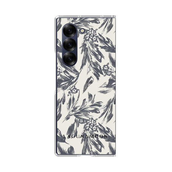 Clear Case［ LAGUNAMOON - BotanicalJacquard - White×Black ］