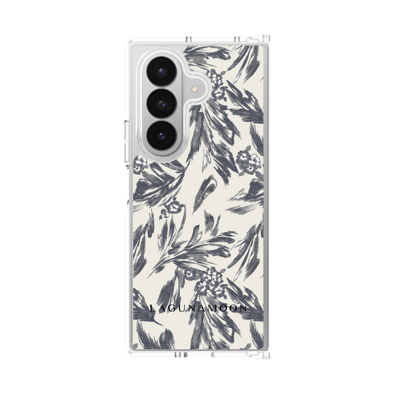 Clear Case［ LAGUNAMOON - BotanicalJacquard - White×Black ］