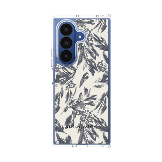Clear Case［ LAGUNAMOON - BotanicalJacquard - White×Black ］