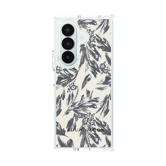 Clear Case［ LAGUNAMOON - BotanicalJacquard - White×Black ］