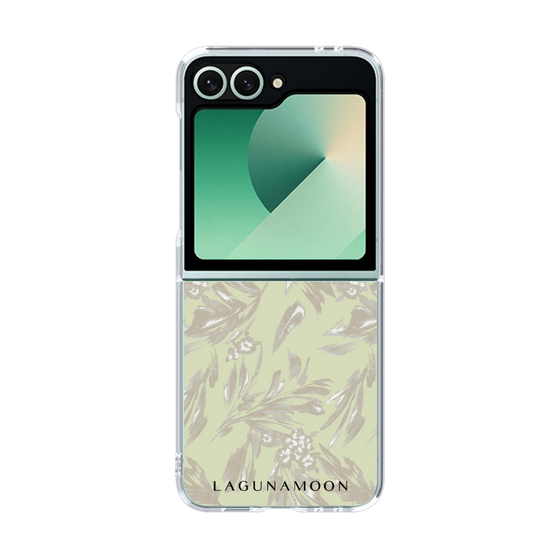 Clear Case［ LAGUNAMOON - BotanicalJacquard - White×Beige ］