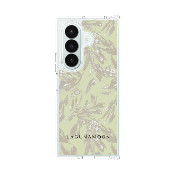 Clear Case［ LAGUNAMOON - BotanicalJacquard - White×Beige ］