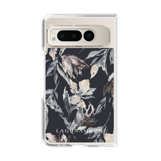 Clear Case［ LAGUNAMOON - NuanceFlower - Navy ］