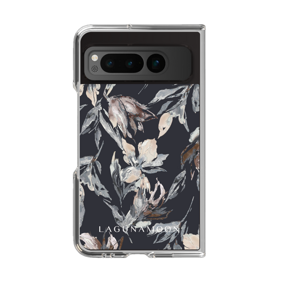Clear Case［ LAGUNAMOON - NuanceFlower - Navy ］