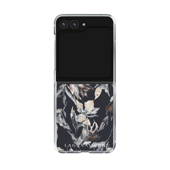 Clear Case［ LAGUNAMOON - NuanceFlower - Navy ］