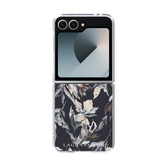 Clear Case［ LAGUNAMOON - NuanceFlower - Navy ］