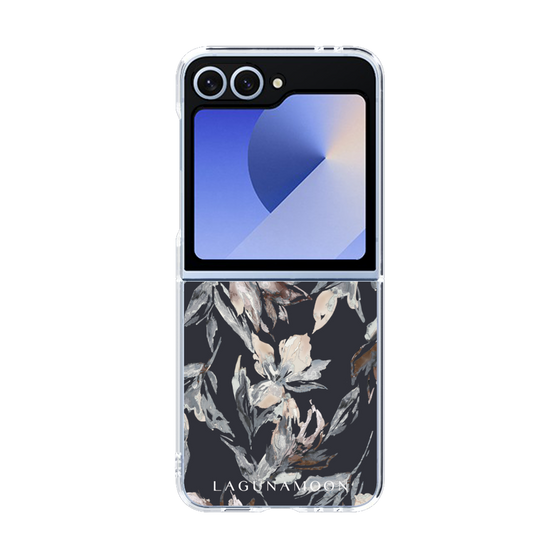 Clear Case［ LAGUNAMOON - NuanceFlower - Navy ］