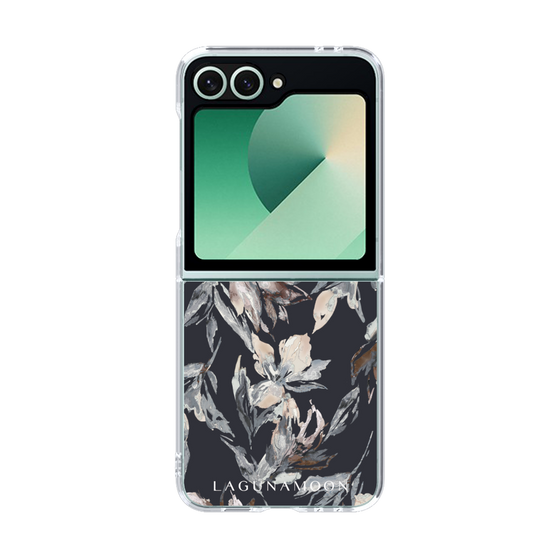 Clear Case［ LAGUNAMOON - NuanceFlower - Navy ］