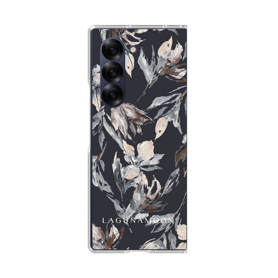 Clear Case［ LAGUNAMOON - NuanceFlower - Navy ］
