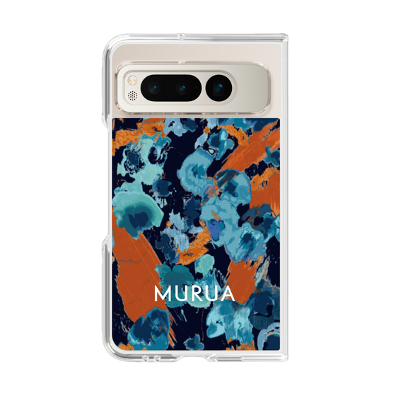 Clear Case［ MURUA - Art print - Black × Orange ］