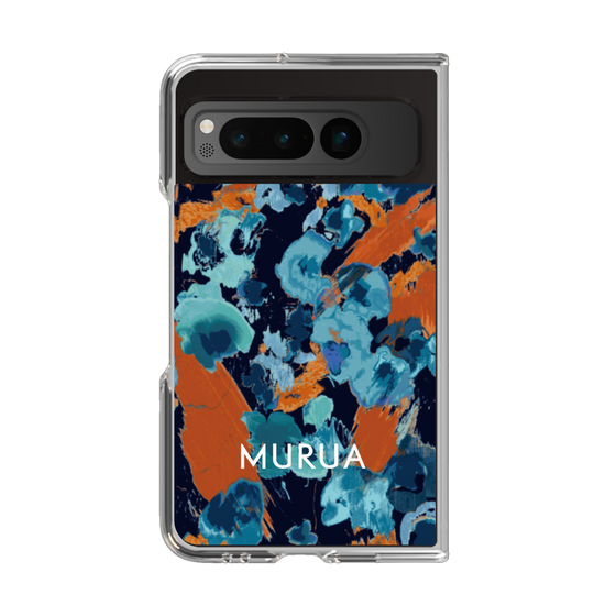 Clear Case［ MURUA - Art print - Black × Orange ］