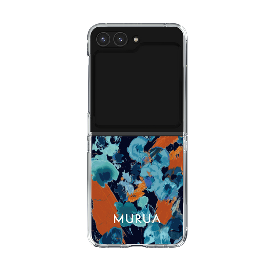 Clear Case［ MURUA - Art print - Navy × Orange ］