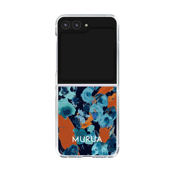 Clear Case［ MURUA - Art print - Navy × Orange ］