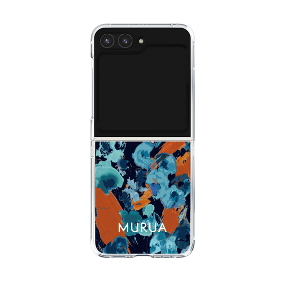 Clear Case［ MURUA - Art print - Navy × Orange ］