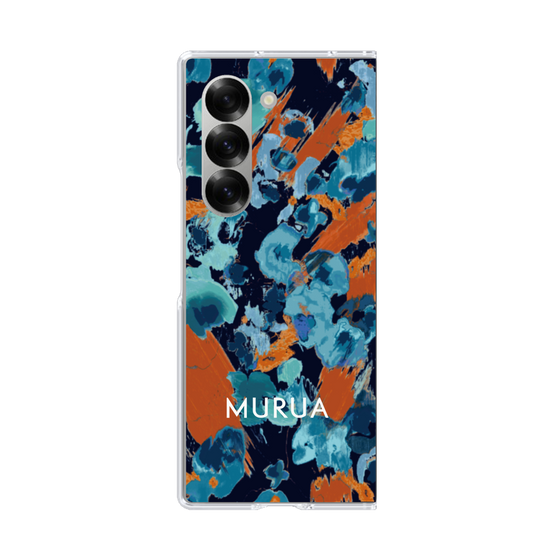 Clear Case［ MURUA - Art print - Navy × Orange ］