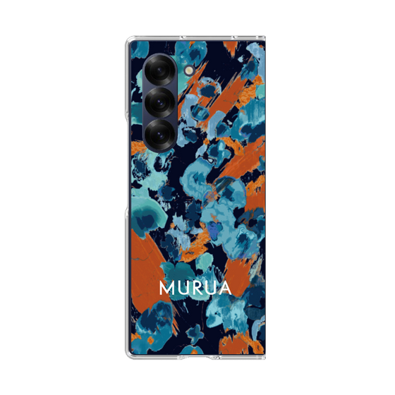 Clear Case［ MURUA - Art print - Navy × Orange ］