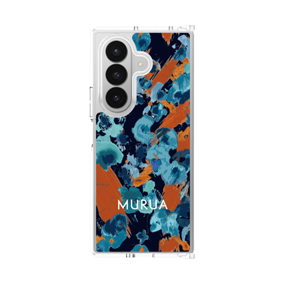 Clear Case［ MURUA - Art print - Navy × Orange ］