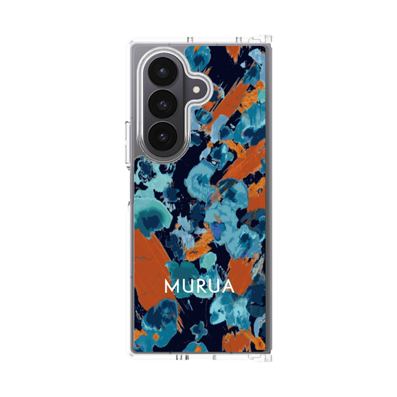 Clear Case［ MURUA - Art print - Navy × Orange ］