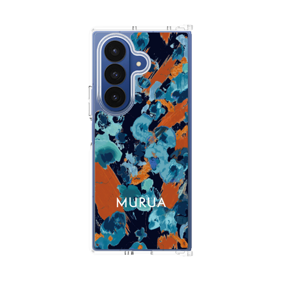 Clear Case［ MURUA - Art print - Navy × Orange ］