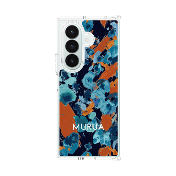 Clear Case［ MURUA - Art print - Navy × Orange ］