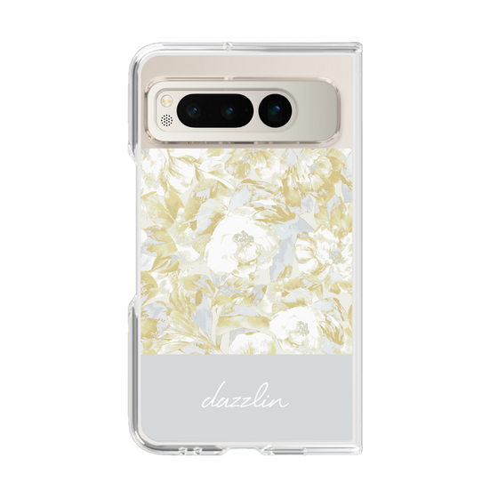 Clear Case［ dazzlin - PaintFlower - Light Blue ］