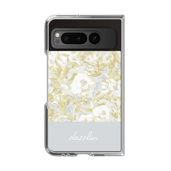 Clear Case［ dazzlin - PaintFlower - Light Blue ］