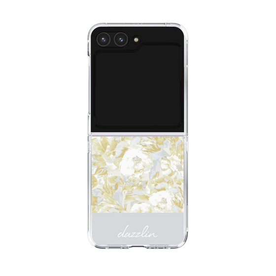 Clear Case［ dazzlin - PaintFlower - Light Blue ］