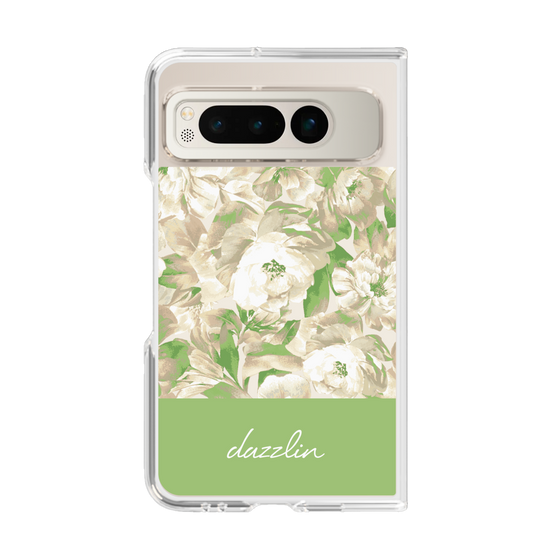 Clear Case［ dazzlin - PaintFlower - Green ］