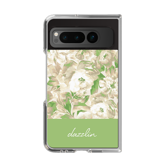Clear Case［ dazzlin - PaintFlower - Green ］