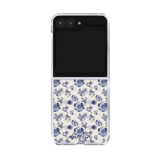Clear Case［ dazzlin - BlueFlower - Beige ］